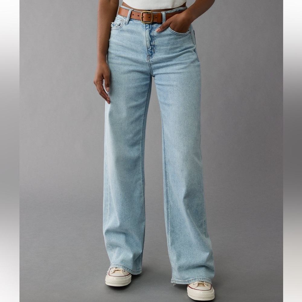AE Dream Drape Stretch Super High Waisted Baggy Wide Leg Jean